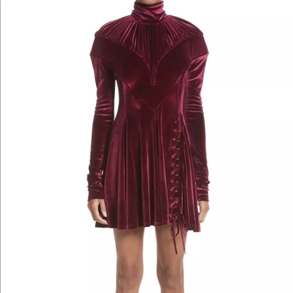 Y/Project velvet dress with lace up NWT size 38 - Picture 3 of 8